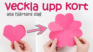 Veckla upp kort  alla hjärtans dag PYSSEL [upl. by Ahsoyek]