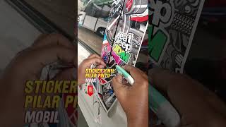 Aksesoris Mobil Stiker Vinyl Pilar Pintu Mobil [upl. by Edris961]