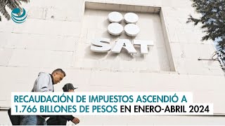 Recaudación de impuestos ascendió a 1766 billones de pesos en eneroabril de 2024 SAT [upl. by Devi]