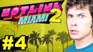 IM DEAD  Lets Play Hotline Miami 2 Part 4 [upl. by Yrrat]