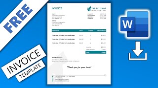 Word Invoice Template ⬇ FREE DOWNLOAD ✅ [upl. by Noslien513]