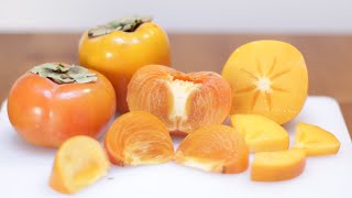 How to Eat Persimmons  Persimmon Taste Test [upl. by Aissila]