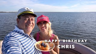 My Birthday Cruise On Our Pontoon Boat quotThe Bella Lisaquot On Mystic Island NJ [upl. by Eiblehs914]