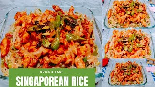 Quick amp Delicious Singaporean Rice Recipe❤😋  How to make Singaporean rice shorts short food [upl. by Sukramal]