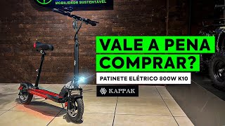 PATINETE ELÉTRICO 800W K10  VALE A PENA [upl. by Nhoj]