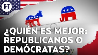 Elecciones en EU  ¿Conoces las diferencias entre Republicanos y Demócratas Aquí te las decimos [upl. by Einad335]