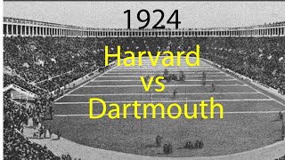 1924 Dartmouth  Harvard Early College Football Highlights [upl. by Clo]