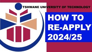 How to Reapply at TUT For 2025 Tshwane University of Technology  First Time and Returning [upl. by Combs]