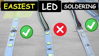 How to Connect LED Strips  Soldering Connectors Wires and More [upl. by Nnahtur]