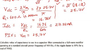 Problems on Rectifiers and Filters [upl. by Hubbard50]