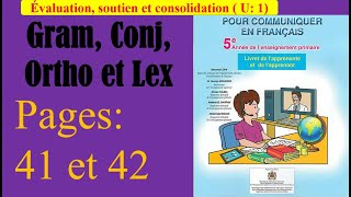 Évaluation soutien et consolidation quot Unité 1quot Con Gram Ortho et Lex 5ème année primaire [upl. by Daitzman]