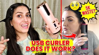 Magical Usb Curler  does ot work  Auto Rotating Cordless Hair Curler  Natasha waqas [upl. by Benco]