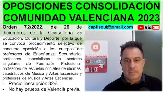 🧐EXPLICACIÓN Convocatoria OPOS 2023 Comunidad Valenciana Unidad Didáctica y Temas Estrategias [upl. by Enelrats679]