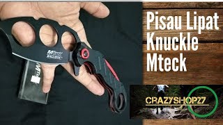 Pisau Lipat Knuckle Mtech  tutorial produk crazyshop27 [upl. by Ydnac]