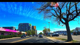 Driving in Montreal  Rue Jean Talon Montreal Canada [upl. by Batchelor120]