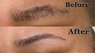 How To SHAPE YOUR EYEBROWS with Razor for Beginners  Easy Trim Your Eyebrow Tutorial [upl. by Drahsir]