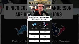 NFL Week 10 Best Bets Lions vs Texans  Sunday Night Football [upl. by Iznek]