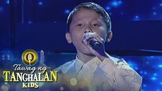 Tawag ng Tanghalan Kids Joemar Lazarraga  Sa Mata Makikita [upl. by Eltsyek]