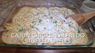 Cajun Chicken Alfredo Stuffed Shells Amazingly Flavorful Alfredo Sauce With Fluffy Stuffed Shells [upl. by Esineg]