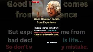 Good decision comes from Experience motivation shorts viral trending success speech [upl. by Briant756]