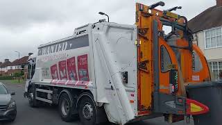 Slough Borough Council Dennis olympus elite 6 empying Black non recyclable waste bins [upl. by Novert628]