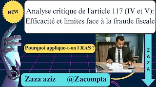 Analyse critique Forces et faiblesses de larticle 117 IV et V dans la lutte contre la fraude [upl. by Kohsa292]