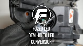 Factory HID headlight to LED Conversion How to install [upl. by Oretna]