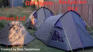 OEX Hyena 2 Eurohike Backpacker DLX amp OEX Phoxx 1 v 2 comparison [upl. by Terle]