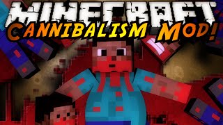 Minecraft Mod Showcase  CANNIBALISM MOD [upl. by Htilil]