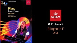 ABRSM 2023 amp 2024  Grade 4 Piano Exam  A3 Allegro in F [upl. by Luana]