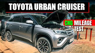 Toyota Urban Cruiser CNG Mileage Test ✅  Tank To Tank ⛽️ Driving Review After Market CNG [upl. by Boj]