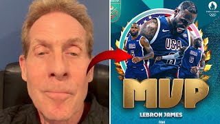 Skip Bayless TAKES SHOTS At LeBron MVP As Team USA Wins Gold at 2024 Paris Olympics [upl. by Aihpled]