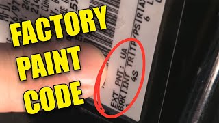 How to Find Your Paint Code on Your Car [upl. by Prakash884]