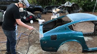 IS THAT ALL RUST  Sandblasting The 240Z Body [upl. by Nitsugua709]