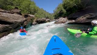 Whitewater kayaking Ekstremsportveko day 2 [upl. by Eimorej]