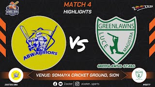 MATCH 4 HIGHLIGHTS  AB WARRIORS vs GREENLAWNS STARS  INTERNATIONAL SCHOOL DADS 7O [upl. by Savannah136]