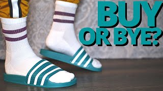 FAST DRYING Adidas ADILETTE SLIDER On Foot Review [upl. by Mitinger925]