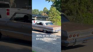 1963 Chevy IMPALA Lowrider movie car from BOYZ IN DA HOOD in my HOOD 🔥lowrider impala howto [upl. by Ranger]