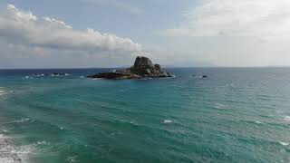 Kastri Island aerial views in Kefalos on the island of Kos in Greece [upl. by Anedal567]