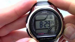 Часы Casio WAVE CEPTOR WV58E1A WV58E1AVEF  Инструкция как настроить от PresidentWatchesRu [upl. by Airel]