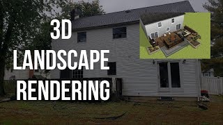 3D Rendering Landscape Design Time Lapse  SketchUp Alternative [upl. by Euqor]