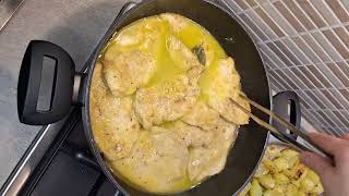 Scaloppine di pollo cremose  piccolo truccofoodie scaloppine cremoso [upl. by Anirahs]