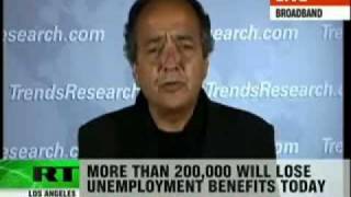 Gerald Celente on Russia Today  Unemployment Benefits [upl. by Hebel]