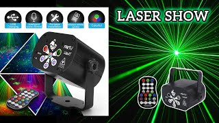 Party Light MUSICMATE 6Hole Light DJ Club Laser 60 Patterns Party Light 4K Video [upl. by Posner]