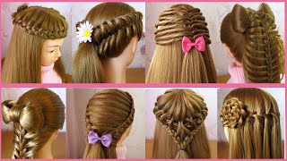 8 Beautiful Cute Hairstyles for girls  Hair Style Girl  Trendy Hairstyles  Tuto coiffures simples [upl. by Aileve30]