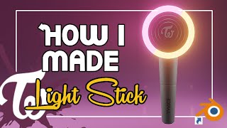 How I made TWICE Light stick using Blender  Timelapse [upl. by Zelazny918]