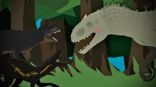 Indominus Rex vs Indoraptor amp Scorpius Rex  BATTLE OF THE HYBRIDS [upl. by Shayn]