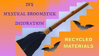 Recycled Materials  DIY Mystical Broomstick Decoration [upl. by Irby974]