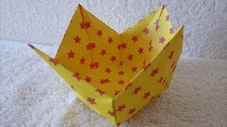 【ハンドメイド】折り紙「箱」折り方・作り方5 How to make a box in origami part 5 [upl. by Mandle]