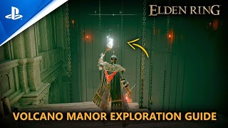 ELDEN RING  Volcano Manor Exploration Full Guide amp Walkthroughs [upl. by Paske529]